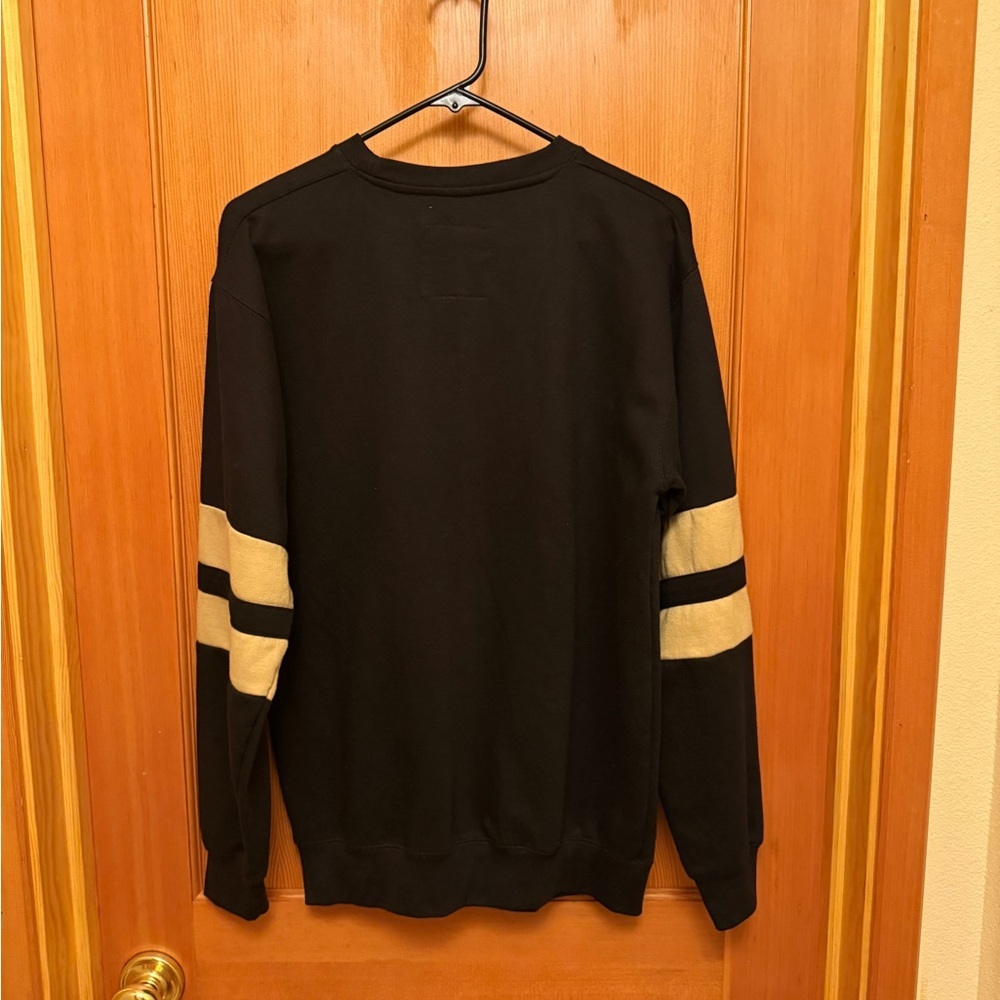 Black and Tan New Orleans Sweatshirt with Varsity Stripes NWOT - Picture 4 of 9